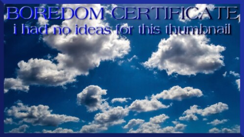 BOREDOM CERTIFICATE