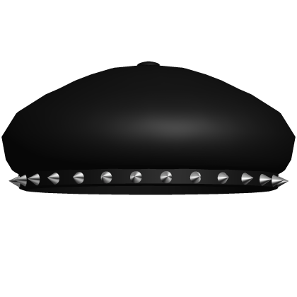 Black emo beret w spikes