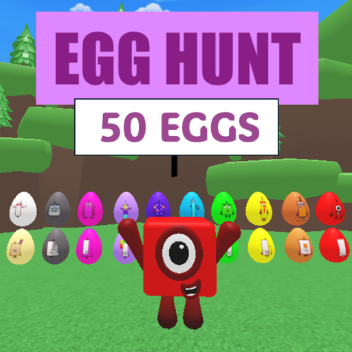 Numberblock EGG HUNT 2024 [UPDATED] 50 EGGS official Roblox game thumbnail