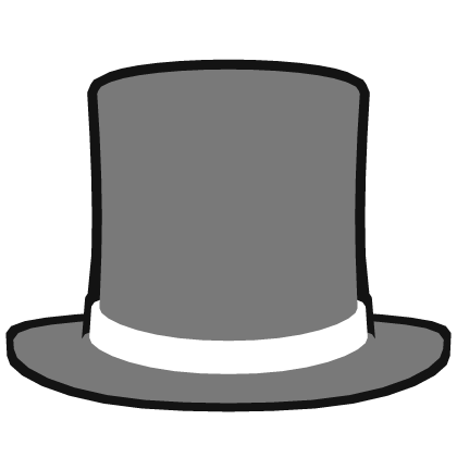 Gray Cartoony Top Hat Roblox item