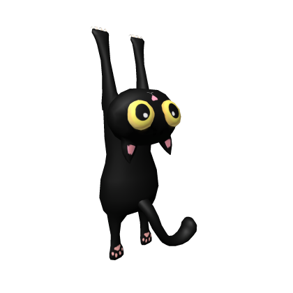 Back Scratching Black Cat