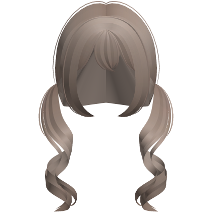 Ash Brown Wispy Fairy Shoujo Swirly Pigtails Roblox item