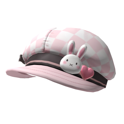 kawaii pink harajuku cap checkered Roblox item