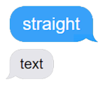 straight text