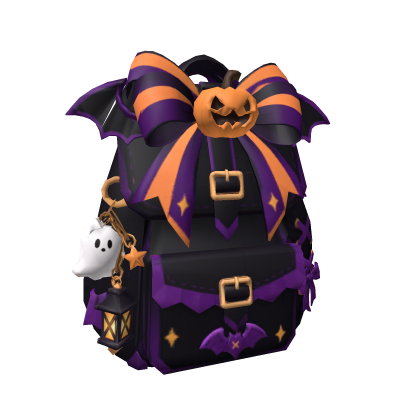 backpack with Halloween decoration