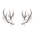 Snowy Antlers - Sparkly White