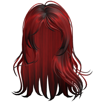 Red Side-Swept Hair