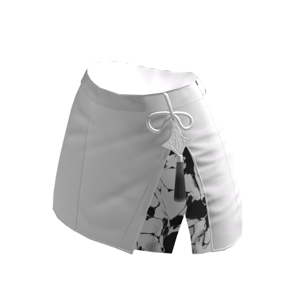 ✧♡✧ White Velvet Martial Arts Mini Skirt