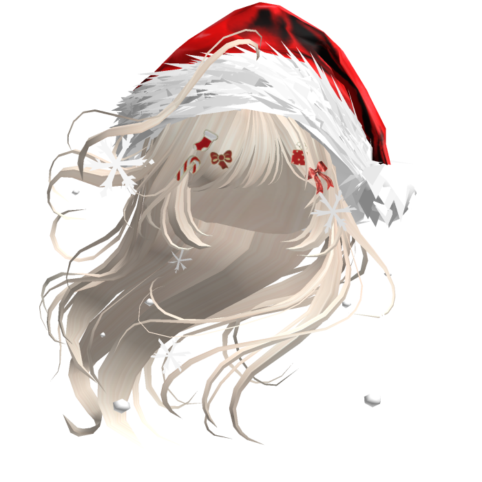 Lush Windy Hair w/Santa Hat (Yellow)