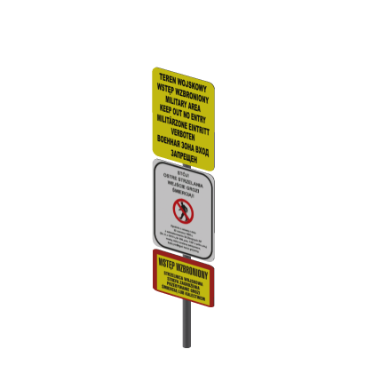 ❄ Polish military warning sign Military Radio Mi