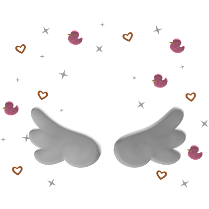 Angel Wings and Pink Ducks Hearts Aura Roblox item