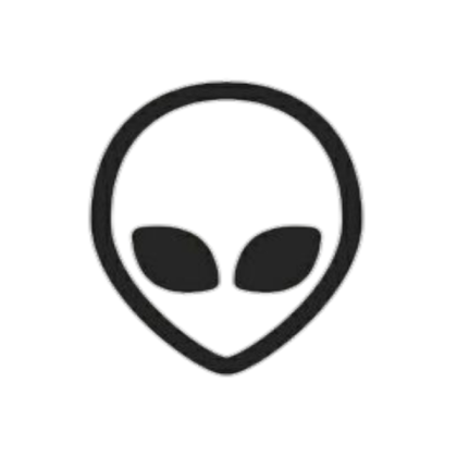 TB PNG Black Alien Face Outline Cute Y2K Decora Roblox decal