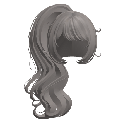 ♡꒱ adorable long grey brown cute swirly ponytail Roblox item