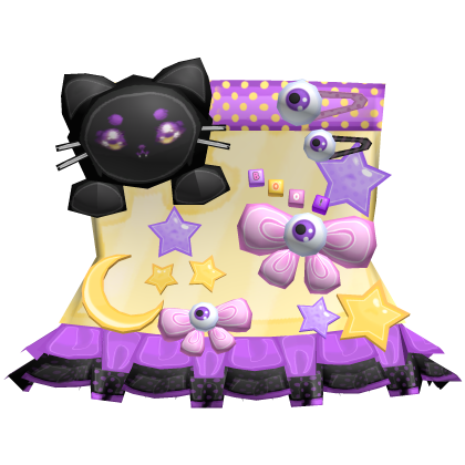 halloween kitty eyeball ruffled dress Roblox item
