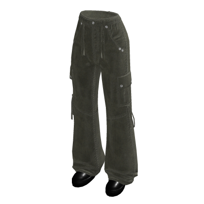 Y2K Baggy Cargo Jeans (Green)