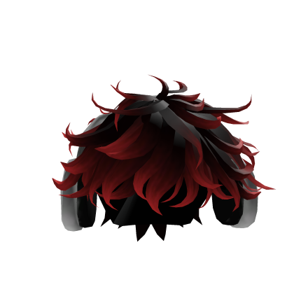 Curly Red Black Messy Hair w/ Headphones thumbnail