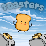 Toaster with toast with some addings