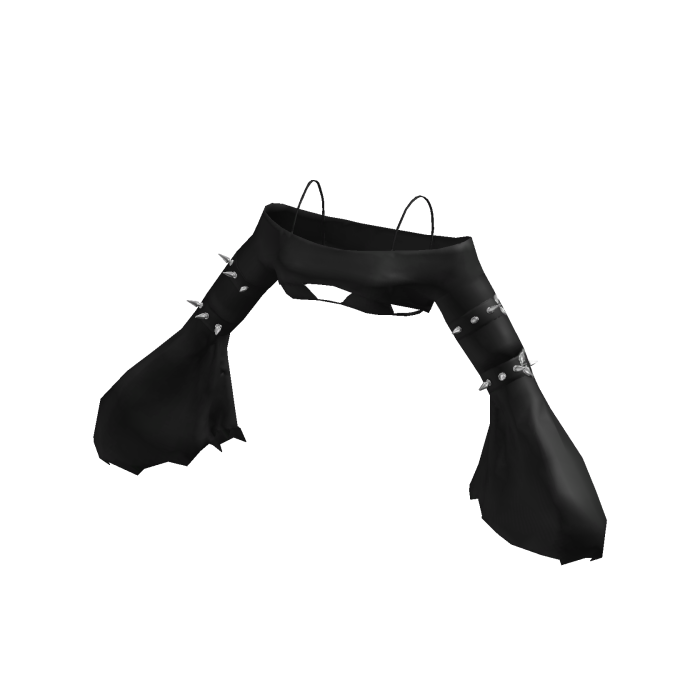 Spiked Off‑Shoulder Bell Sleeve Top Black [JEYS]
