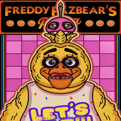 FNAF Chica Retro Poster Roblox decal