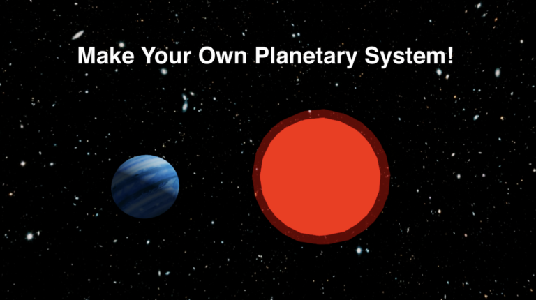 Make your own planetary system! [PLANET SIZES!] screenshot 1