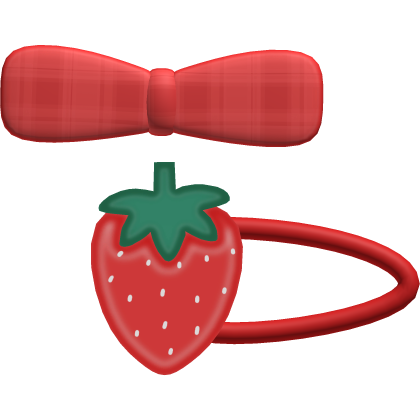 ♡: cute strawberry mezzo piano hairclip in red