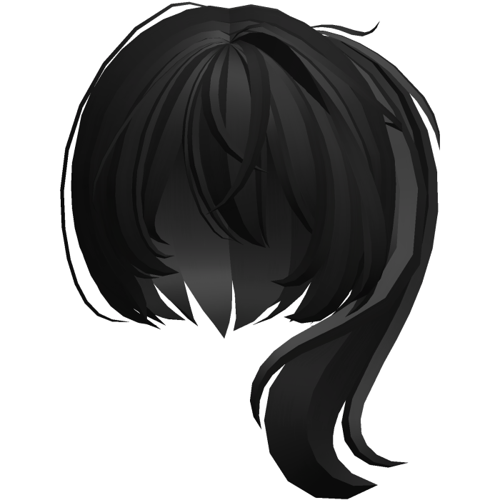 moe vkei emo messy side ponytail black
