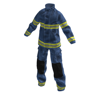 Blue Firefighter Fire Protection Suit Uniform