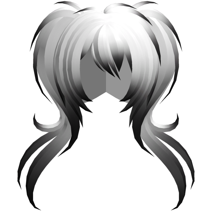 fluffy moe long swirly ponytails white black