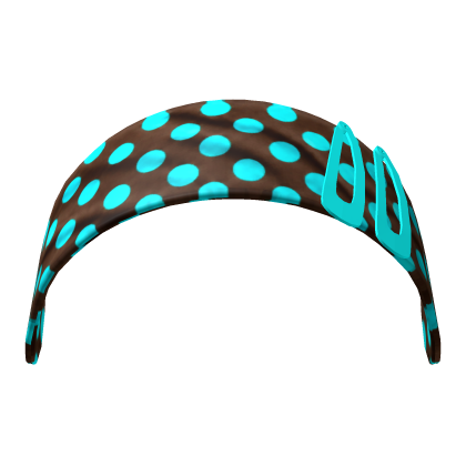 𝓡 | brown cyan gyaru polka dot headband Roblox item