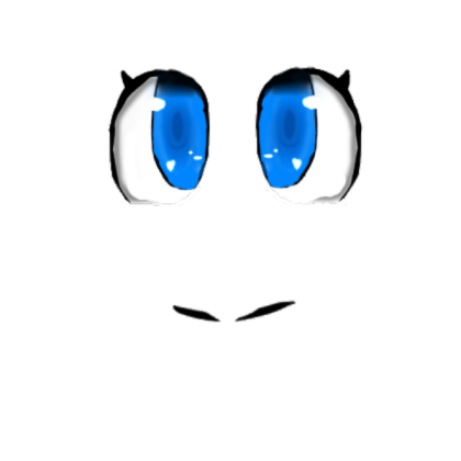 Girl anime face blue eyes Roblox decal