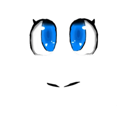 Girl anime face blue eyes