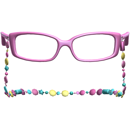 Retro Gyaru Button Beads Glasses Pink Blue Yellow