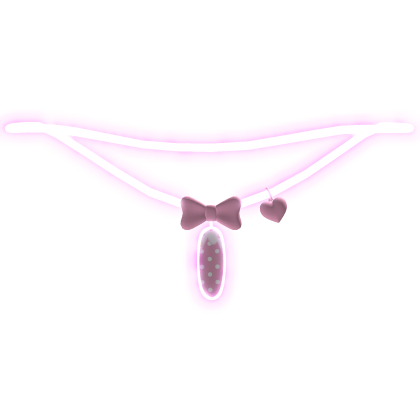 🧁 glowing emissive pink I initial necklace 1.0