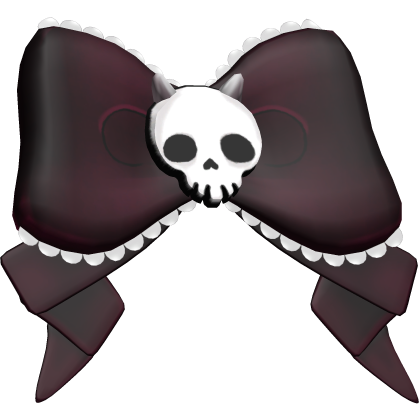 Gothic Halloween Skull Spike Red Bow