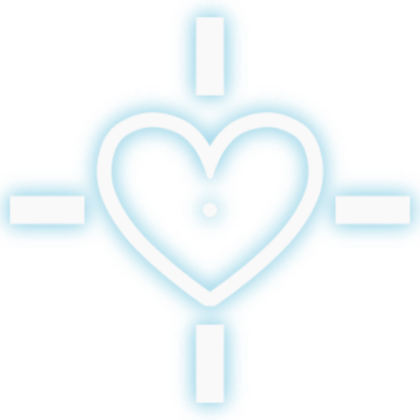 ➕💙Crosshair Blue Neon Heart💙➕ Roblox decal