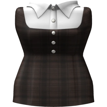 brown plaid pinafore dress Misty 