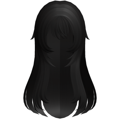 black soft wispy long shoujo girl hair