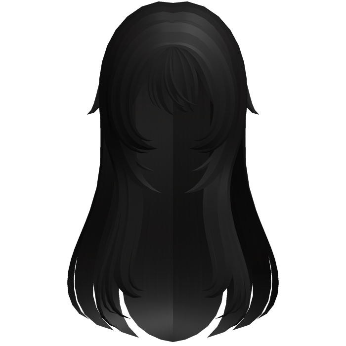 black soft wispy long shoujo girl hair