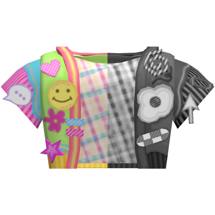 Kawaii Dualcora Rainbow Gloomy Shirt 🌈🖤✨ Roblox item