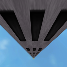 Parachute down a skyscraper icon