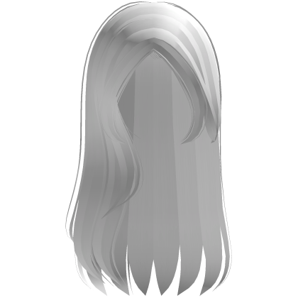۶ৎ | long straight loose flowy pure white hair Roblox item