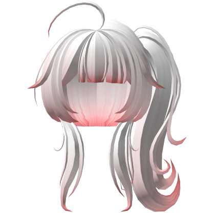 cute curly anime moe faded white one side pigtail 