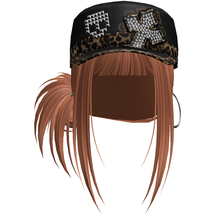 Gyaru Hair w/ Cap & Earrings