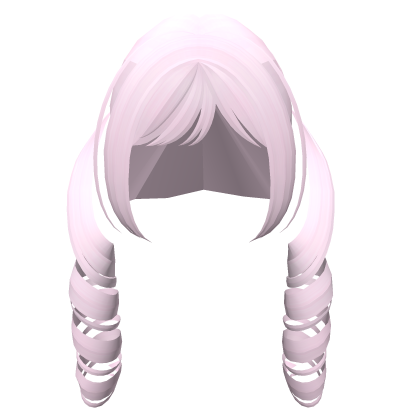 Cute Curly Long Pigtails in Pink Roblox item