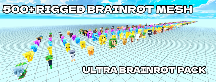 Ultra Rigged Brainrot Mesh Pack preview 1