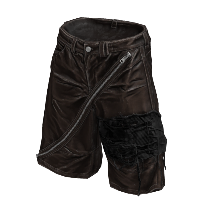 Brown Archive Wax Bandage Shorts