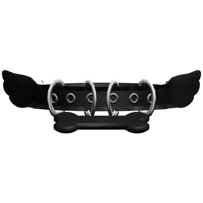 Kawaii Angel Puppy Cute Collar in Black 𖹭 .ᐟ