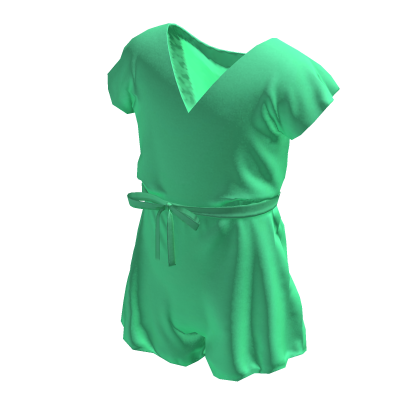 Turqoise V-Neck Romper thumbnail