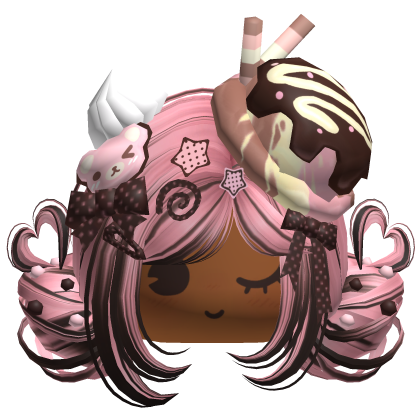 ♡ Ice Cream Girly Buns (Neapolitan)
