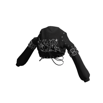 Emo Cut Shoulder Cropped Sweater thumbnail